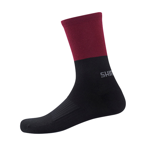 wool-roja.jpg SHIMANO MEDIAS ORIGINAL WOOL TALL NEGRO/GRANATE S/M 36-40 - Imagen 1